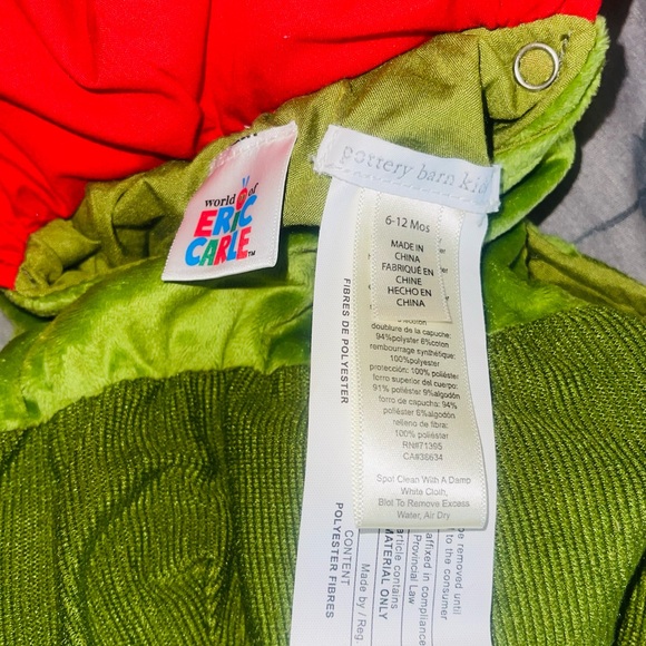 Pottery Barn Kids 1pc Plush Very Hungry Caterpillar Costume Toddler Sz 6-12M - Picture 5 of 5